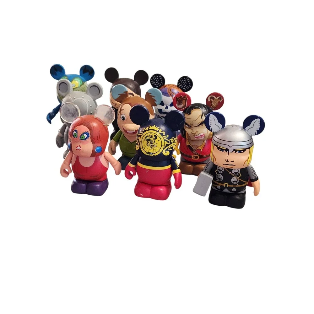 Disney‎ Vinylmation Figures Mixed Lot of 12 50th Villains Jungle Book Marvel